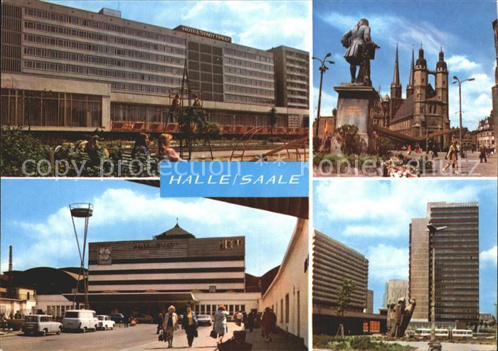 Halle Saale Interhotel Stadt Halle Markt Kirche Hauptbahnhof Thaelmann Platz