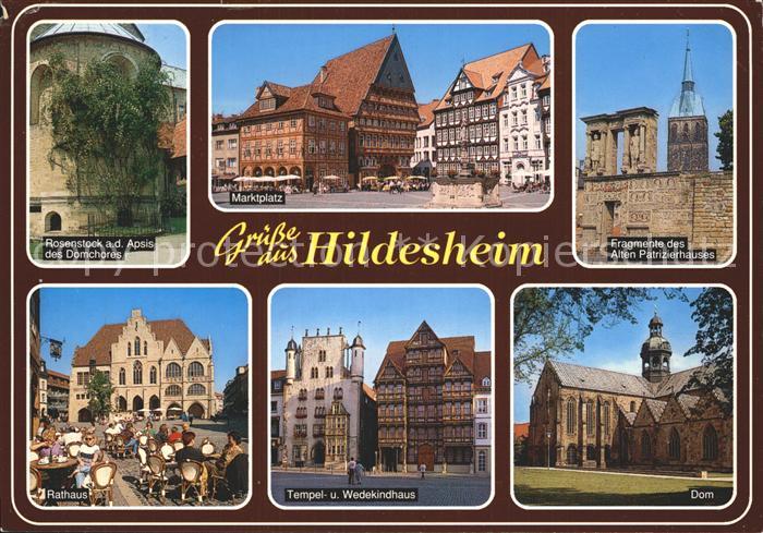 HILDESHEIM  CITY Rosenstock am Domchor Marktplatz Altes Patrizierhaus Rathaus Te