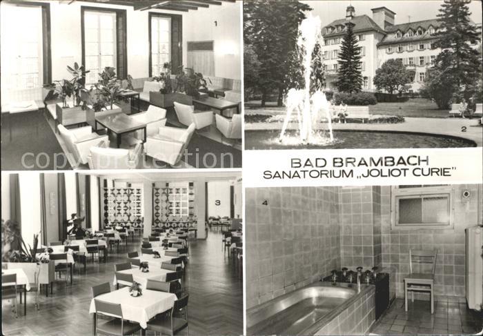 Bad Brambach Sanatorium Joliot Curie Vestibuel Fontaene Speisesaal Badekabine