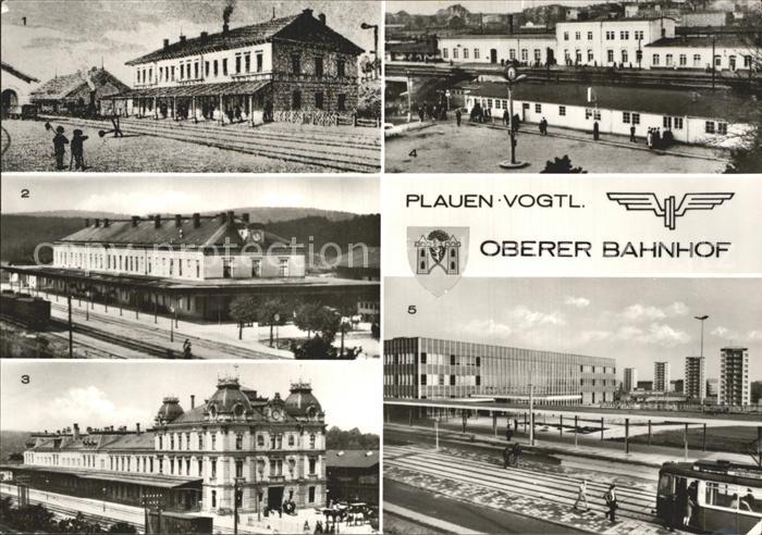 Plauen Vogtland Oberer Bahnhof Teilansichten vor und nach der Zerstoerung