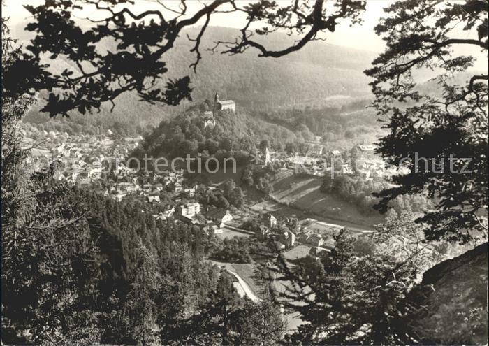 Schwarzburg Thueringer Wald Blick vom Trippstein