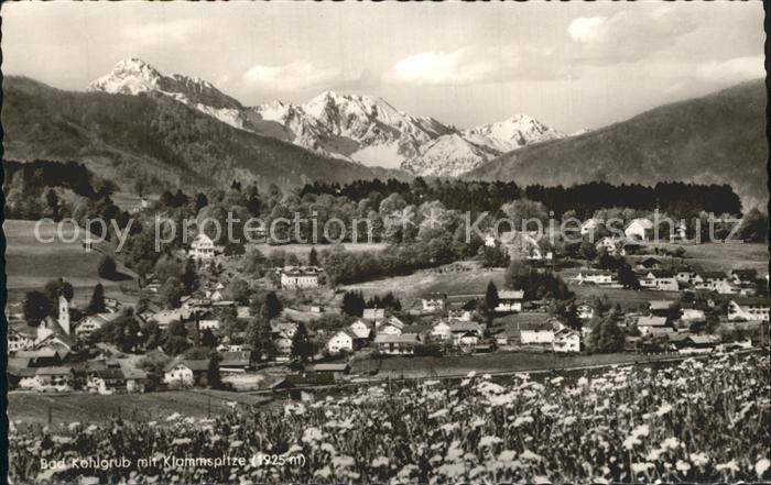Bad Kohlgrub Gesamtansicht mit Alpenpanorama Klammspitze Ammergauer Alpen