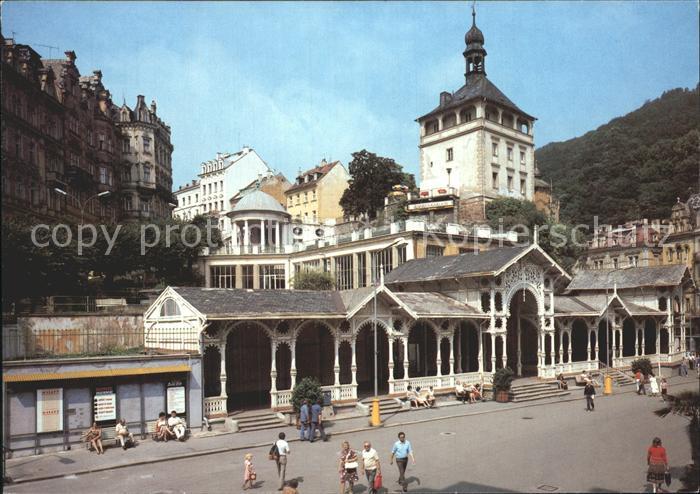 Karlovy Vary Marktkolonnade Schlossturm