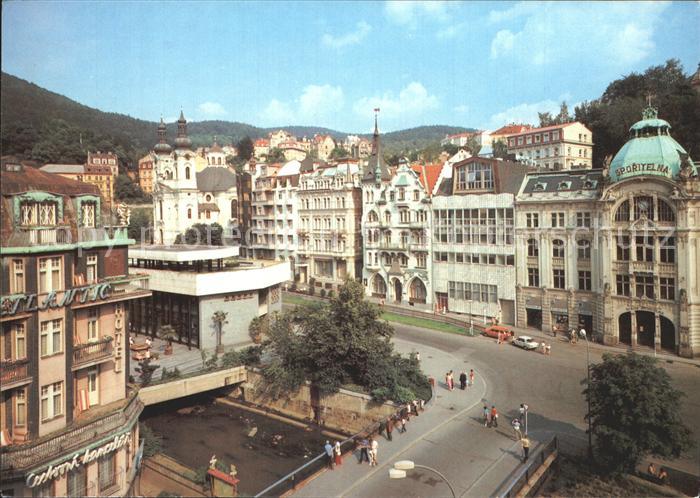 Karlovy Vary Stadtzentrum Gagarin Sprudelkolonnade