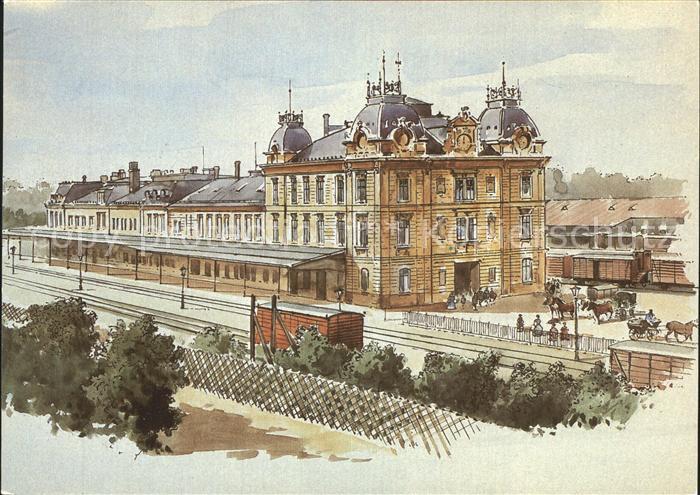 Plauen Vogtland Bahnhof um 1900 Repro