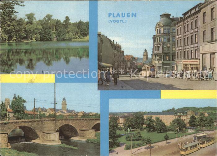 Plauen Vogtland Stadtpark Dr Kuelz Bruecke Bahnhofstrasse Platz der Roten Armee
