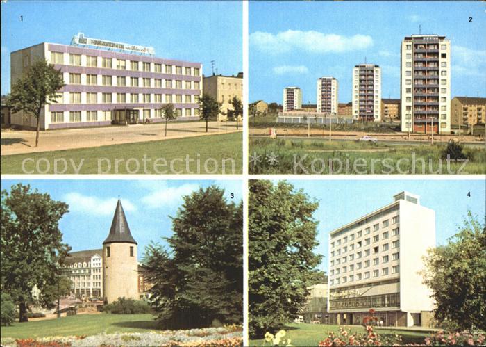 Plauen Vogtland VVB Musikinstrumente Kulturwaren Punkthaeuser Nonnenturm Otto Gr