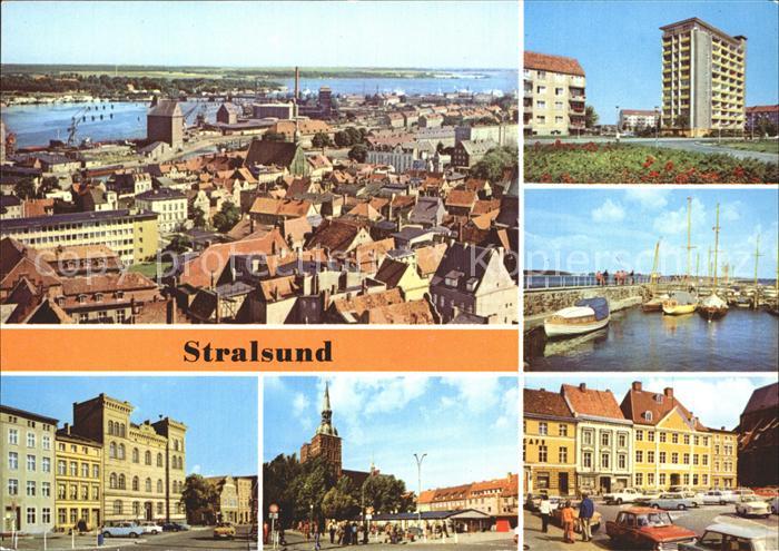 Stralsund Mecklenburg Vorpommern Teilansicht Leninplatz Ostkreuz Heinrich Heine
