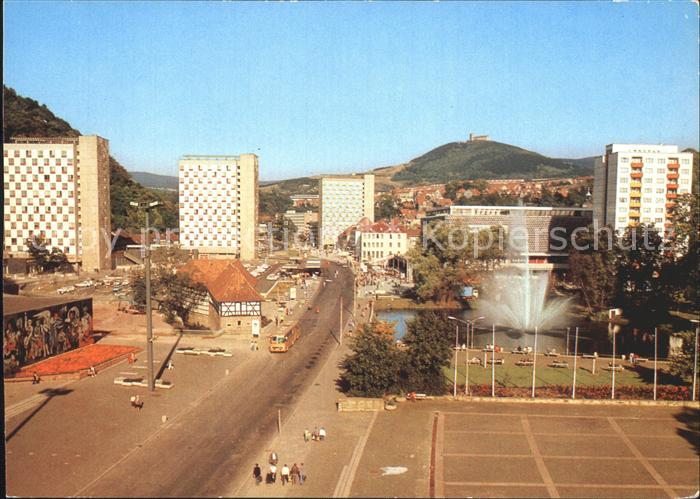 Suhl Thueringer Wald Stadtzentrum Hochhaeuser Ringberg VdgB Ferienheim
