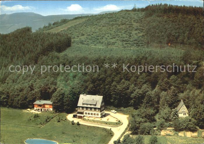 Fleckenberg Hotel Pension Waldhaus Rose Fliegeraufnahme