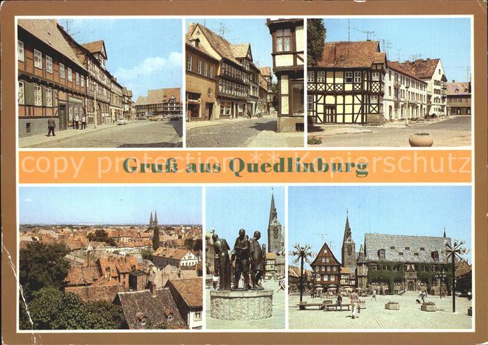 Quedlinburg Harz Poelkestrasse Marktstrasse Carl Ritter Strasse Muenzenberger Mu