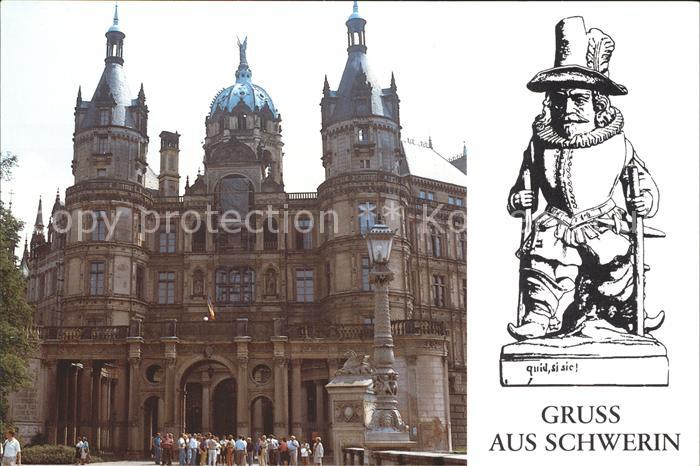 Schwerin Mecklenburg Schloss Petermaennchenfigur