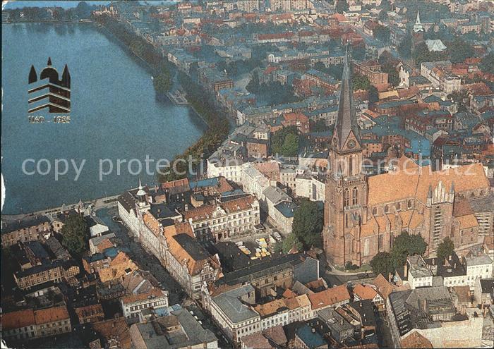 Schwerin Mecklenburg Altstadt Dom Kirche Fliegeraufnahme