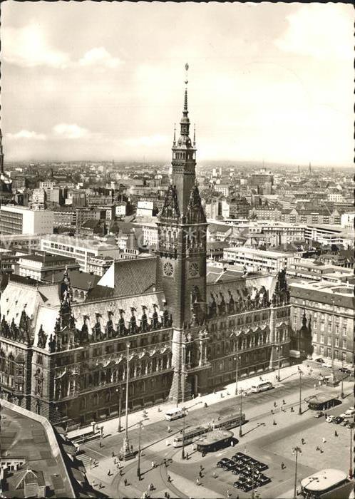 HAMBURG CITY Rathaus Fliegeraufnahme