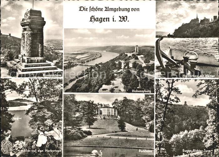 Hagen Westfalen und Umgebung Bismarckturm Hohensyburg See Eugen Richter Turm Par