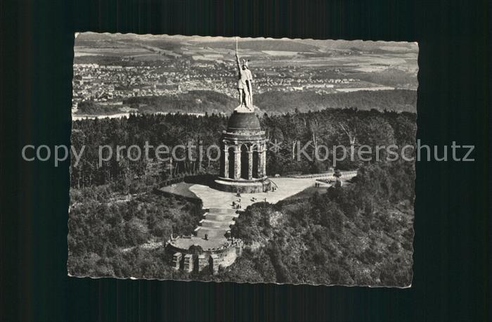 Hermannsdenkmal Teutoburger Wald Fliegeraufnahme