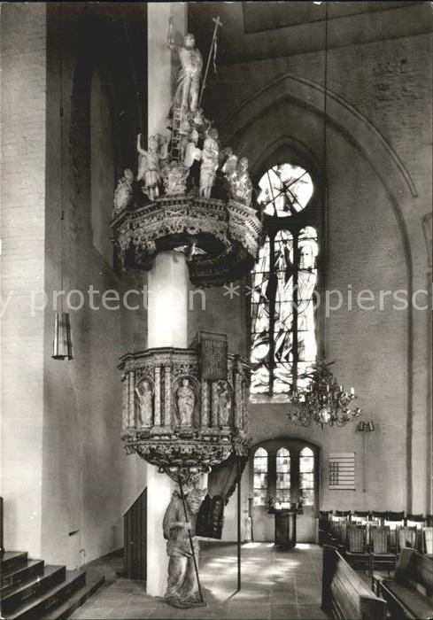 KIEL  CITY St Nikolai Kirche Kanzel von Theodor Allers 18. Jhdt.