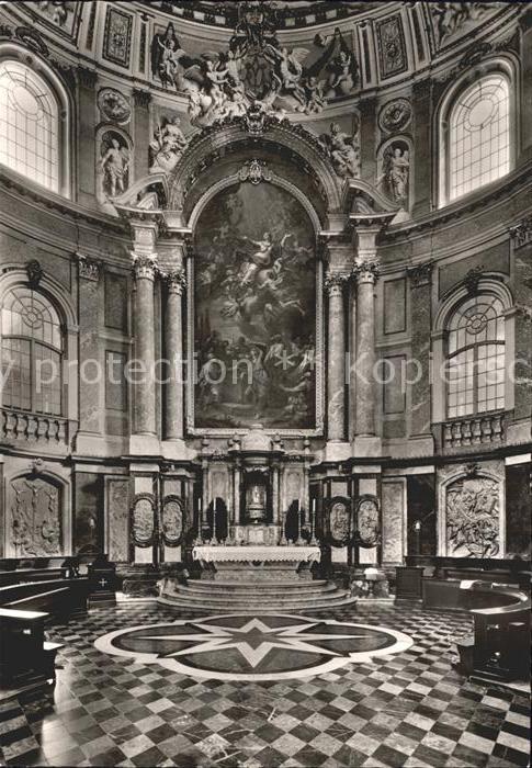 Ettal Abteikirche Hochaltarraum Altargemaelde Tabernakel Gnadenbild