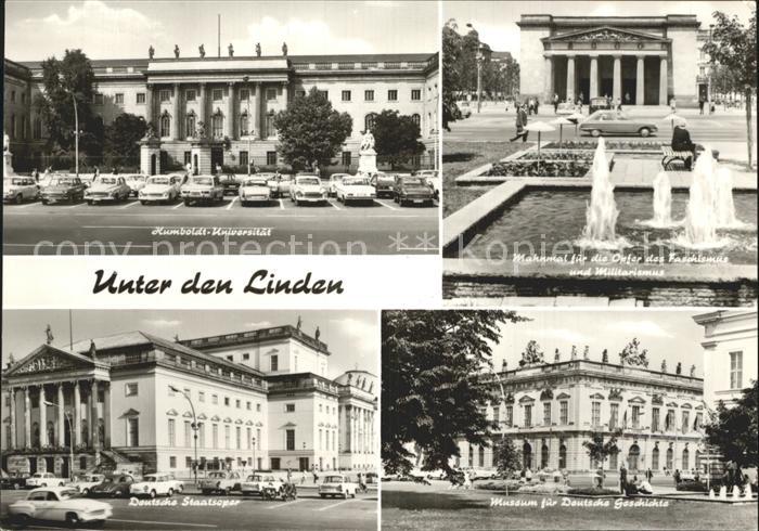 BERLIN  CITY Unter den Linden Humboldt Universitaet Mahnmal Oper Museum