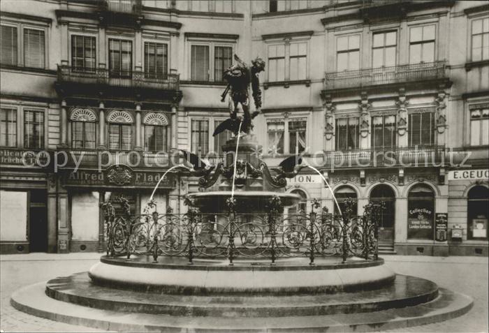 DRESDEN Elbe um 1900 Gaensediebbrunnen Ferdinandplatz Repro