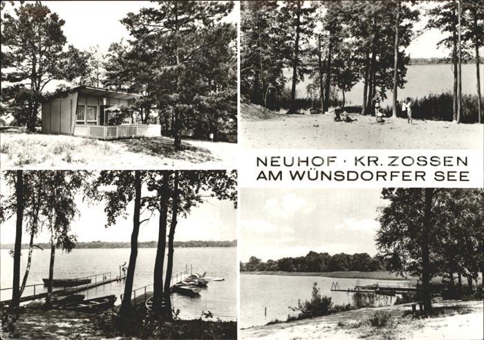 Neuhof Zossen Bungalow Wuensdorfer See Badestrand Bootssteg