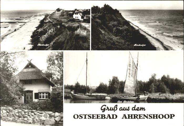 Ahrenshoop Ostseebad Hochufer Bodden Segelboot Kunstkaten