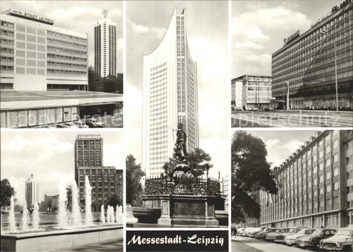 LEIPZIG Sachsen Hotel Stadt Leipzig Brunnen Strassenpartien