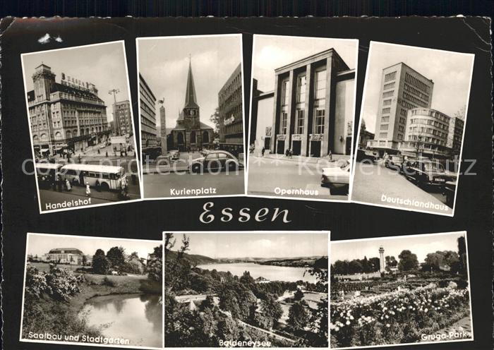 Essen Ruhr Handelshof Kurienplatz Opernhaus Deutschlandhaus Saalbau Baldeneysee