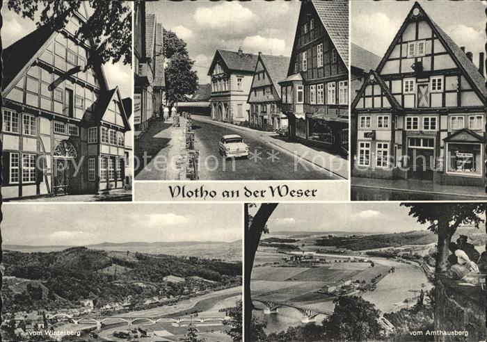 Vlotho Teilansichten Blick vom Winterberg und Amtshausberg