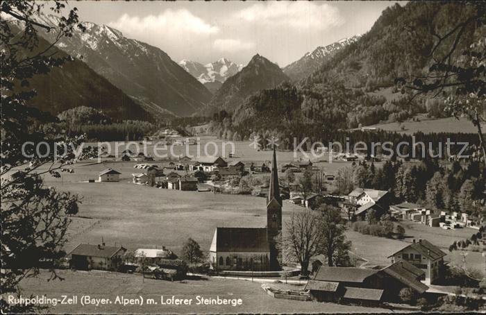 Ruhpolding Bayern Panorama mit Loferer Steinberge