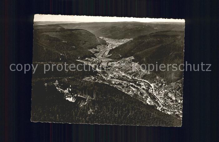 Wildbad Schwarzwald Totalansicht mit Sommerberg