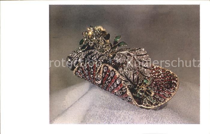 Schmuck Miniature Hat Emeralds Rubies Enamel UssR Diamond Fund