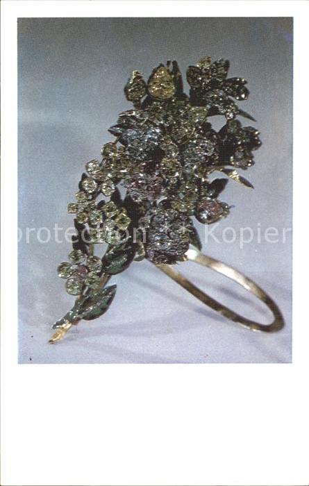 Schmuck Minor Bouquet 1750 Brillants Enamel UssR Diamond Fund