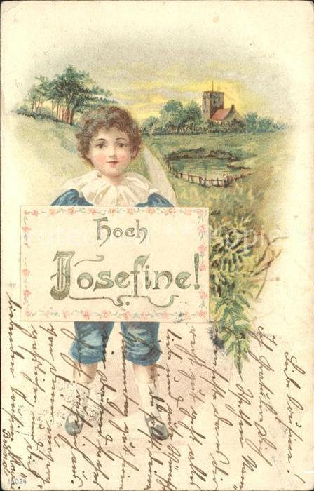 Namenstag Namenskarte Josefine Kind Litho