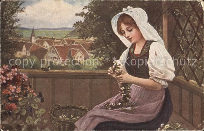 Kuenstlerkarte W. Roehling Fruehlingsmorgen