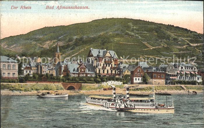 Dampfer Seitenrad Bad Assmannshausen Rhein