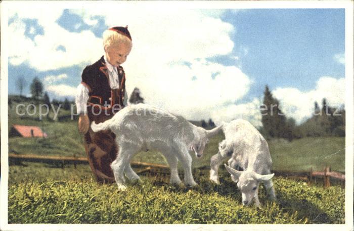 Ziege Kind Tracht Schweiz