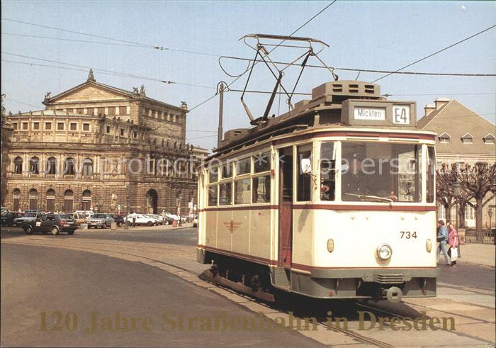 Strassenbahn MAN-Einrichtungswagen Nr. 734 120 Jahre Strassenbahn Dresden