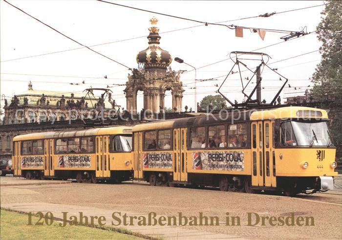 Strassenbahn TATRA-Zug 2 Triebwagen Nr. 444 Nr. 445 Dresden
