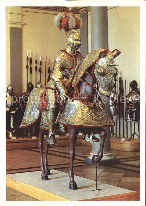 Rittertum Mittelalter Prunkharnisch fuer Mann und Ross Historisches Museum Dresd