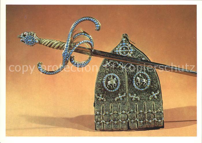 Militaria Degen mit Tuerkisen 1605 Museum Dresden