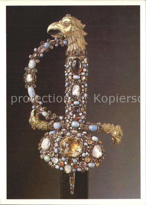 Militaria Saebel 17. Jahrhundert Kameen Rubine Perlen Glasfluesse