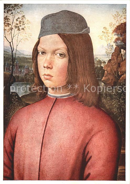 Kuenstlerkarte Pinturicchio Bildnis eines Knaben