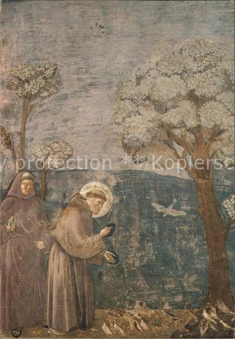 Kuenstlerkarte Giotto Ambrogio Bondone S. Francesco predica agli uccelli Assisi