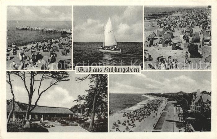 Kuehlungsborn Ostseebad Strand Promenade Segelboot