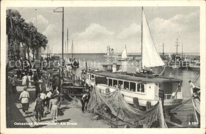 Warnemuende Ostseebad Strom Segelboot