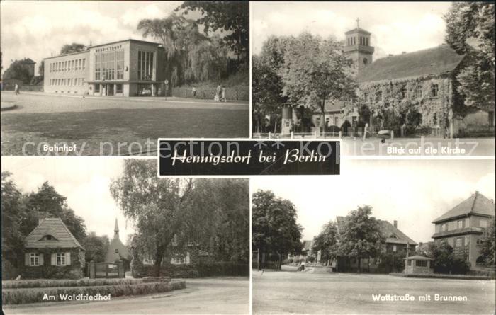 Hennigsdorf Bahnhof Kirche Wattstrasse Brunnen