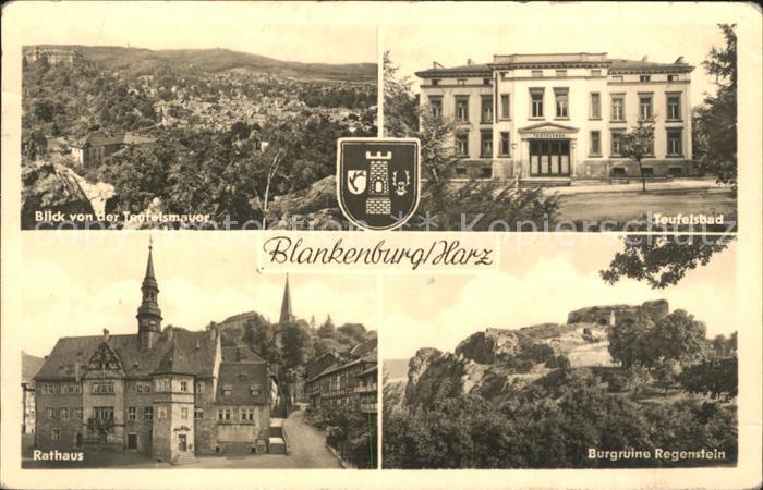 Blankenburg Harz Teufelsbad Burgruine Regenstein Rathaus