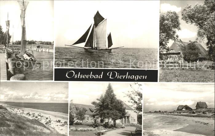 Dierhagen Ostseebad Segelboot Strand Gebaeude