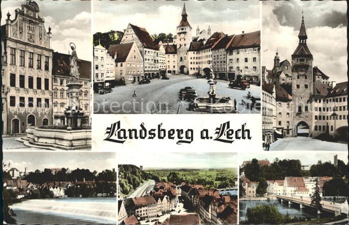 Landsberg Lech Tor Bruecke Brunnen